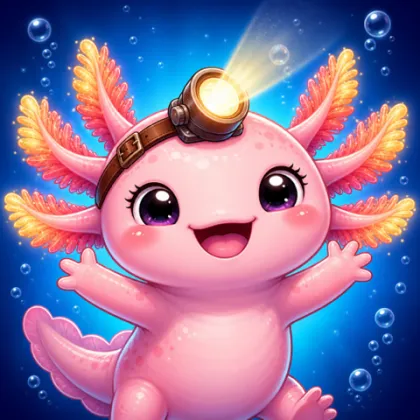 Luma the axolotl