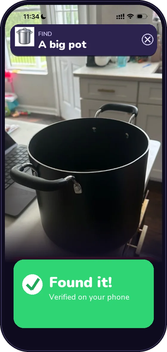 SnapDash verifying a big pot